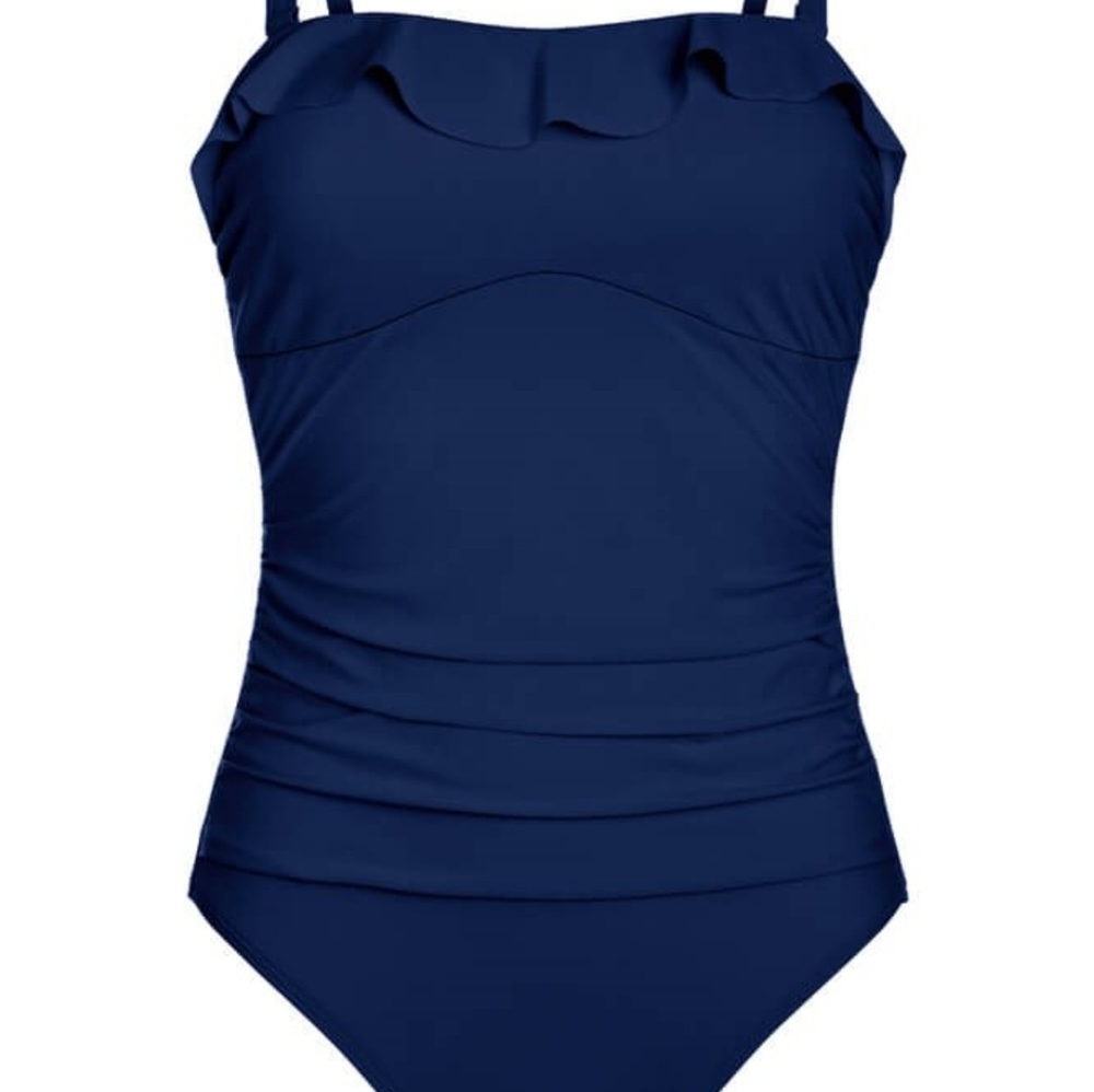 Dark blue one piece swimsuit